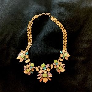 Stella and Dot multi pastel colored stone statement necklace